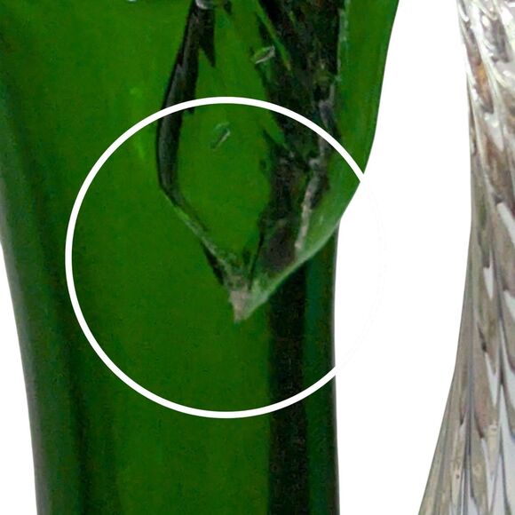 MCM 12” Empoli Rossini ? Hand-Blown Glass Ewer Pitcher in 1960s-1970s Green SEE - Picture 9 of 9